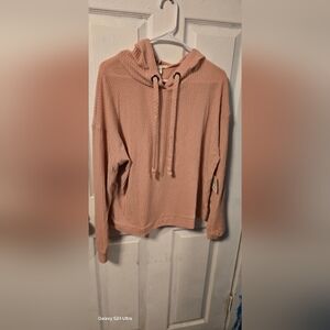 Pink Textured Long Sleeve Top